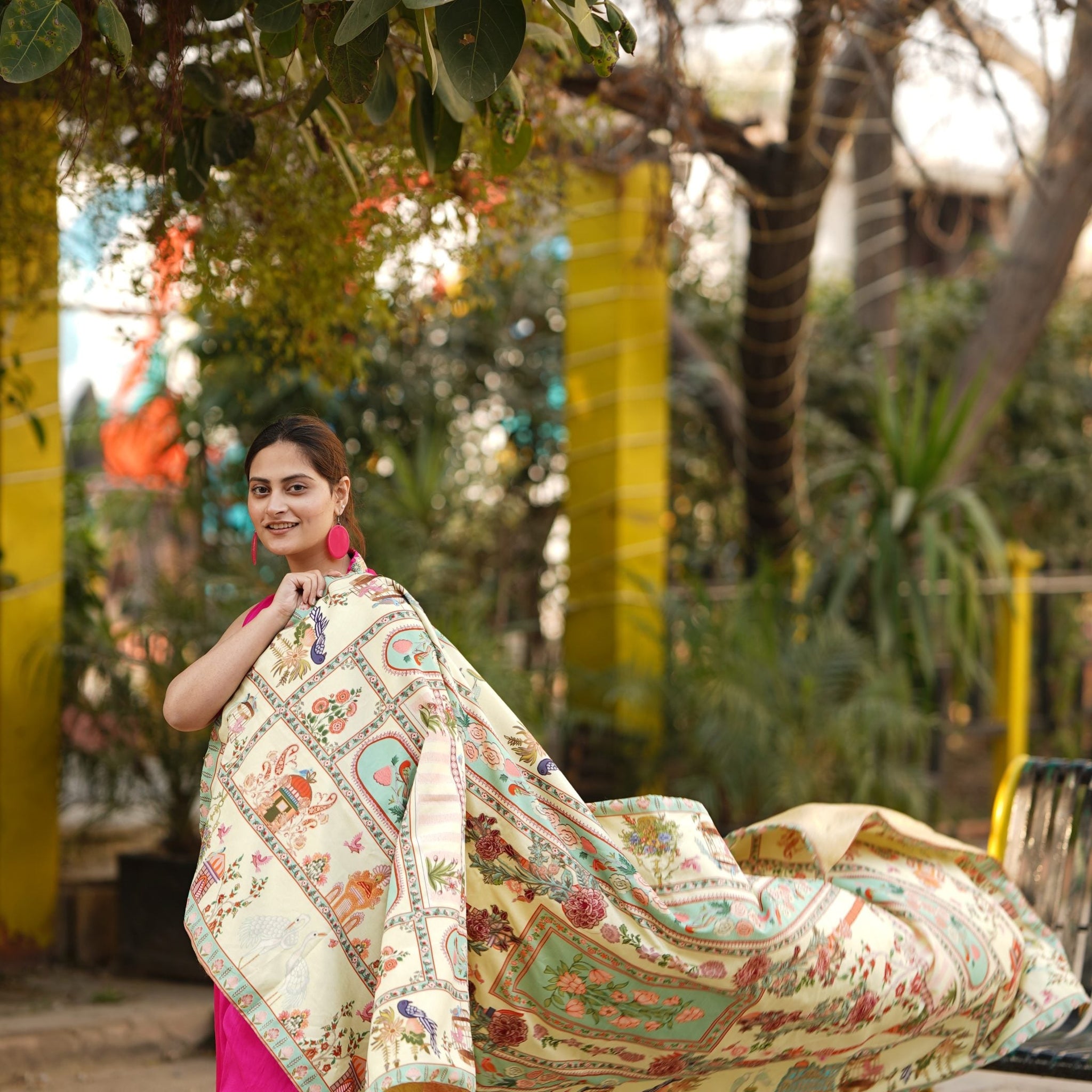 Indian Embroidered Shawl Theme Shawl TFC