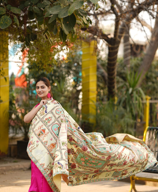 Indian Embroidered Shawl Theme Shawl TFC